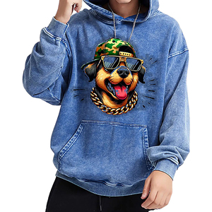Nouveau style – Sweats à capuche zippés 100 % coton imprimés numériquement, 550/600 g/m², épais, unisexe, en polaire, pour l'hiver, écologiques - Product Image 3