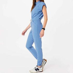 Offre Spéciale : Ensemble de Tenues Médicales Extensibles pour Spa et Hôpital – Blouse et Pantalon Jogger à Manches Longues pour Infirmières - Product Image 4