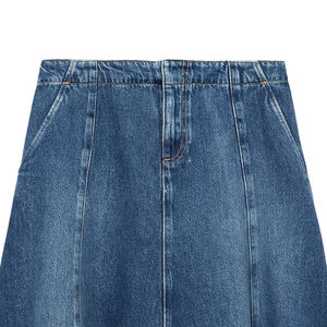 Jupe en jean décontractée pour femme, tendance, entièrement personnalisable, légère, facile à porter, respirante, confortable, matière durable - Product Image 4