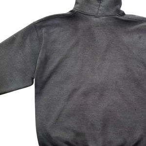 Sudadera con capucha gris lavada y descolorida por el sol, de algodón 100% de peso pesado, con cremallera, estilo oversize, precio de fábrica - Product Image 4