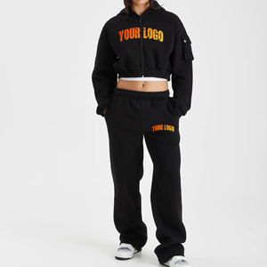 2026 New Arrived Casual wear baggy Fit Color Block fashionable 2 Piece set for Women's Custom Logo Streetwear ladies <b>tracksuit</b> - Product Image 1