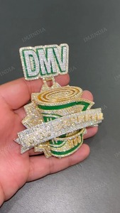 จี้ Iced Out MULA GUAP เงินแท้ 925 ประดับโมอิสซาไนต์ ชุบทอง ดีไซน์หรูหรา สไตล์ฮิปฮอป เหมาะสำหรับงานปาร์ตี้ - Product Image 2