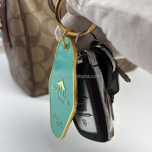 Özelleştirilmiş Metal zanaat gravür düz plaka kabartma baskı promosyon hediyeler bireysel anahtarlık Metal otel Vintage anahtarlık - Product Image 6