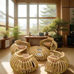 Ensemble de canapés en bois moderne et épuré avec des caractéristiques écologiques et imperméables pour des espaces de vie et extérieurs de prestige - Product Image 4