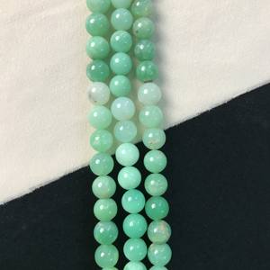 Cuentas de Crisoprasa 100% Naturales, Certificadas por IGI, Grado AA, Lisas, de 8mm-10.5mm, Color Verde Piedra, Fire Vivaaz Gems Jaipur - Product Image 5