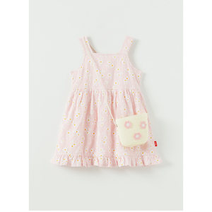 Vestido Mini Estilo Coreano OZKIZ para Niñas, Diseño Floral con Decoración de Volantes, Moda de Verano para Niñas de 2 a 6 Años, Venta al Por Mayor - Product Image 1