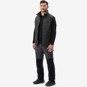 Gilet matelassé léger pour homme, couleur noir jais, en tissu chaud d'hiver, personnalisable OEM, sans manches, pour la vente en gros - Product Image 1