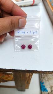 Rubis rouge naturel, taille brillant rond, 6 mm, pierres précieuses en vrac avec expertise tierce pour la fabrication de bijoux - Product Image 2
