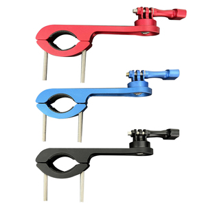 Adaptateur de montage de guidon de moto en alliage d'aluminium pour GoPro Hero 11/10/<span class=keywords><strong>9</strong></span>/8/7/6/5/4 pour AKASO Brave 4/5/6 P Ca - Product Image 1