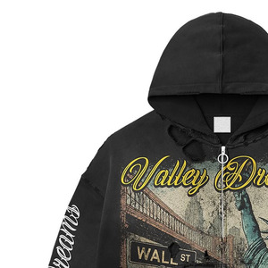 เสื้อสเวตเชิ้ตโอเวอร์ไซส์มีฮู้ดแบบซิปสำหรับผู้ชาย Valley Dreams ลายพิมพ์สตรีทแวร์ ดีไซน์พิเศษสำหรับสมาชิกเท่านั้น - Product Image 5