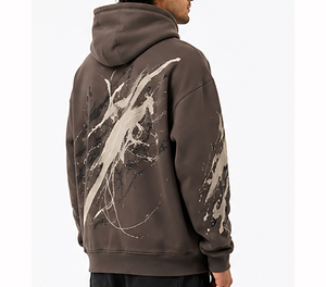 Sudadera con Capucha Oversize para Hombre, de Alta Calidad, Algodón Grueso, Felpa, Corte Holgado, Informal, a la Moda, Prenda Lisa - Product Image 3