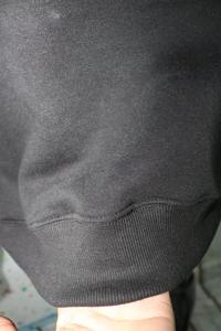 BENGALS BLACK <b>Mock</b> <b>Neck</b> Sweatshirt 100% WHITE Applique Embroidery wide <b>neck</b> Sweatshirt Finer Threads - Product Image 5