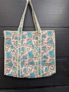 Sac fourre-tout en toile imprimée à la main pour femme, écologique, léger, durable, grande capacité, couleur unie, avec pompon ouvert, vente en gros - Product Image 2