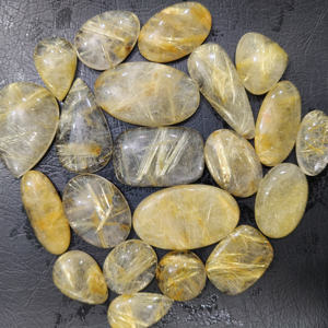 Cuarzo Rutilado Dorado, Gema Suelta de Alta Calidad, Natural, para Joyería, Cabujón, Certificado por Terceros, Tamaños Variados, Personalizable - Product Image 1