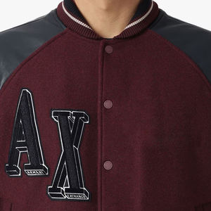 Custom Men Premium Wool Body Leather Sleeve Varsity <b>Jacket</b> Wholesale High Quality Chenille Patch Embroidered <b>Letterman</b> <b>Jackets</b> - Product Image 4