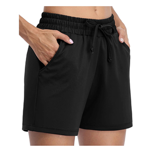 Pure Quality Streetwear Sweat women shorts <b>Athletic</b> Running Cotton shorts for women with Drawstring High Waist and Pockets - Product Image 5