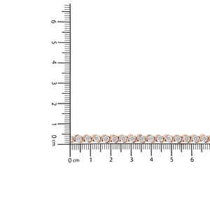 Bracciale Tennis con Diamanti 1/4 Cttw a Maglia S, in Argento Sterling .925, Colore I-J, Purezza I2-I3, 7 Pollici, Bracciale Charm alla Moda - Product Image 5