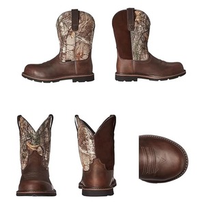 Chaussures de cowboy unisexes confortables en cuir de cheval véritable, logo personnalisé, nouvelles bottes de chasse en vente, bottes de cowboy en cuir unisexes - Product Image 4