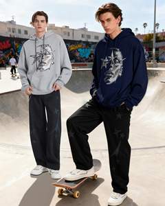 Sweat-shirt oversize pour homme, style streetwear décontracté, vêtements de sport, tissu épais de qualité supérieure, style pull. - Product Image 4