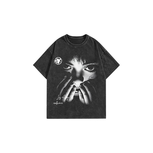 Mens Graphic Tees Acid Washed <b>Y2K</b> Vintage Streetwear T-<b>Shirt</b> Summer | Short Sleeve Drop Shoulder Distressed Gym Workout - Product Image 1