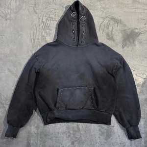 Sweats à capuche délavés style urbain, vêtements décontractés vintage, matière douce, coupe confortable, sweats à capuche délavés pour le quotidien, sweats à capuche effet pierre - Product Image 1