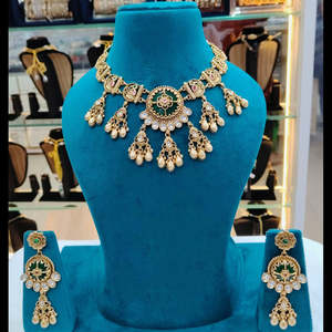 Juego de Collar Jewelemarket Heritage 10575472GR, Chapado en Oro, Aleación de Cobre, Piedra Pota, Perla, para Uso Diario, Ocasiones Nupciales, Fino - Product Image 2
