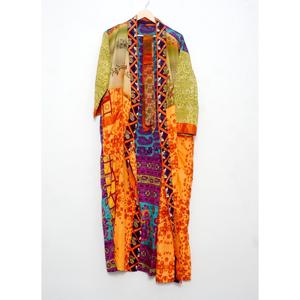 Kimono de seda largo hecho a mano, estilo vintage con patchwork, para damas de honor, talla única, suave y transpirable, ropa de dormir para mujer, el más vendido. - Product Image 6