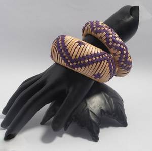 Conjunto de brazaletes de ratán tejido a la moda, joyería informal para fiestas, brazaletes, regalos de cumpleaños y fiestas para niñas al mejor precio - Product Image 5