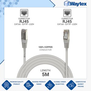 Cable RJ45 Cat. 5.00m Gris S/FTP LSOH 100% Cobre Certificado de 500 MHz de Excelente Calidad en Oferta Cable de Red 6a al Mejor Precio - Product Image 2