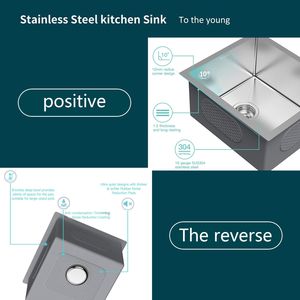 Fregadero de Cocina Individual Hecho a Mano de 15 x 17 x 9 Pulgadas, Acero Inoxidable de Calibre 16, Diseño Elegante para Instalar Bajo Encimera - Product Image 4