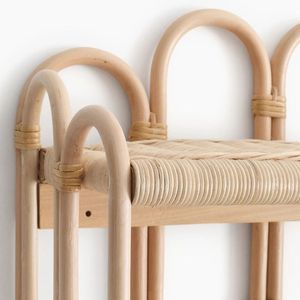 Estante de Ratán de Lujo con Arco, Estante Flotante de 2 Niveles para Dormitorio Infantil, Organizador de Juguetes y Libros, Muebles al por Mayor - Product Image 3