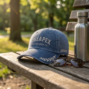 Casquette de baseball personnalisée One Apex Trucker, logo brodé, coton lavé, réglable, unisexe, streetwear - Product Image 3