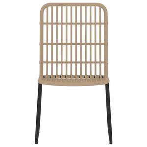 Conjunto de Comedor Apilable Mediano, Mesa y Sillas de Jardín de Roble y Ratán PE Negro - Product Image 4