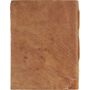 Diario de cuero artesanal con tapa dura, encuadernación cosida, color marrón tostado, estilo vintage, cuaderno de patchwork, ideal para regalar a todos. - Product Image 3