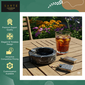 Cendrier en marbre fait main de la plus haute qualité avec options personnalisables, décoration de table moderne et luxueuse pour la maison, l'hôtel et le restaurant - Product Image 3