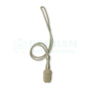 พู่ไหมถักแบบ OEM พร้อมเชือกตกแต่งแบบโบราณ ขายส่ง พู่ตาข่ายลวดทองเหลือง อุปกรณ์ตกแต่งเครื่องแบบ ประดับด้วยพู่ทองเหลือง - Product Image 2