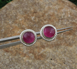 Dainty Pink <b>Jade</b> Gemstone Drop Earrings Genuine 925 Silver Luxury Water Drop Birthstone Party Custom <b>Jewelry</b> - Product Image 4