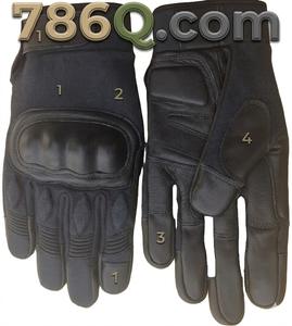 Gants tactiques en cuir à jointures renforcées, résistants aux coupures, en cuir de vachette, pour la protection des mains - Product Image 1