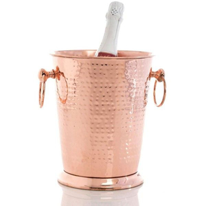 Factory Direct Supply Round Ice Bucket Gold Finish Ice Bucket With Ring Handles Classic Design Gold Plated Champagne Ice <b>Cooler</b> - Product Image 2