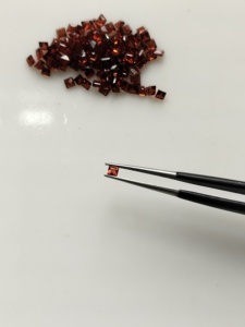 Natural Red <b>Garnet</b> 2.25MM Square Step Cut Best Quality Loose Gemstone For Jewelry Making - Product Image 3