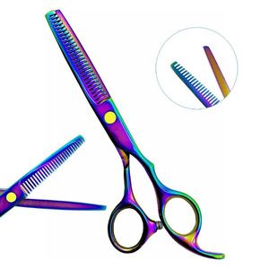 Ciseaux à effiler les cheveux de couleur arc-en-ciel, ciseaux professionnels de mélange de couleurs, acier inoxydable japonais pour salon et usage domestique - Product Image 6
