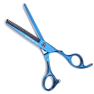 Professional <b>Dog</b> Hair Cutting <b>Scissors</b> Stainless Steel Pet Grooming Shears Shearing Design Blue Fish Style Hairdressing - Product Image 2