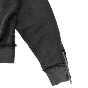 Chaqueta con capucha de mezclilla vintage lavada con cremallera, estilo oversize, personalizada, estilo streetwear vintage - Product Image 3