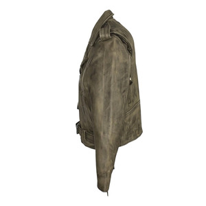Chaqueta de cuero para hombre, diseño de moda, alta calidad, estilo motociclista, recién llegada. - Product Image 5