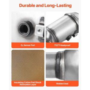 Set di 2 Convertitori Catalitici Anteriori per Jeep Wrangler 3.6L V6 2012-2017, Compatibili con OE 641511, in Acciaio Inox - Product Image 5