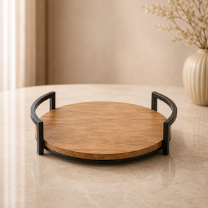 White Metal Oval Serving <b>Platters</b> - Product Image 2