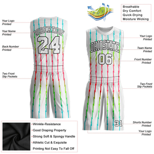 Uniforme de Baloncesto para Equipos Adultos, Conjunto Deportivo sin Mangas con Cuello Redondo, Camiseta de Baloncesto con Sublimación y Diseño Personalizados - Product Image 5