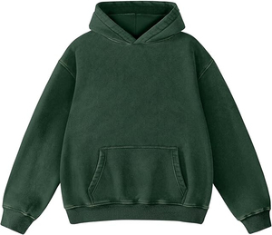 เสื้อฮู้ดดี้โอเวอร์ไซส์ ผ้าฝ้าย 100% เป็นมิตรกับสิ่งแวดล้อม สำหรับฤดูหนาว สไตล์ลำลอง น้ำหนักเบา เหมาะสำหรับผู้หญิงและคู่รัก ดีไซน์วินเทจ สีพื้น - Product Image 1