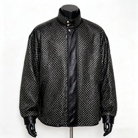 Veste en cuir de vache et toile pour homme, style tendance, imperméable, écologique, avec logo personnalisé, pour l'hiver, vente en gros