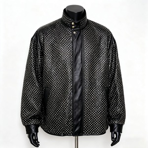 Veste en cuir de mouton pour homme, style luxe, personnalisable avec logo, manteau d'hiver tendance, meilleur prix, vente en gros - Product Image 6